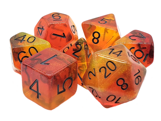 Old School Dice: Gradients -  Sunset Flame